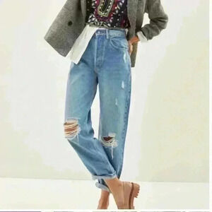 Free People Boyish‎ The Toby Relaxed Taper Jeans Size 32